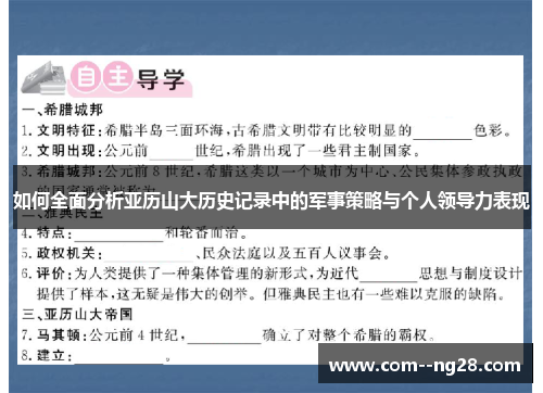 如何全面分析亚历山大历史记录中的军事策略与个人领导力表现